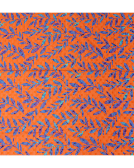 Orange Leaf Swiss Cotton Voile Sudanese Thobe