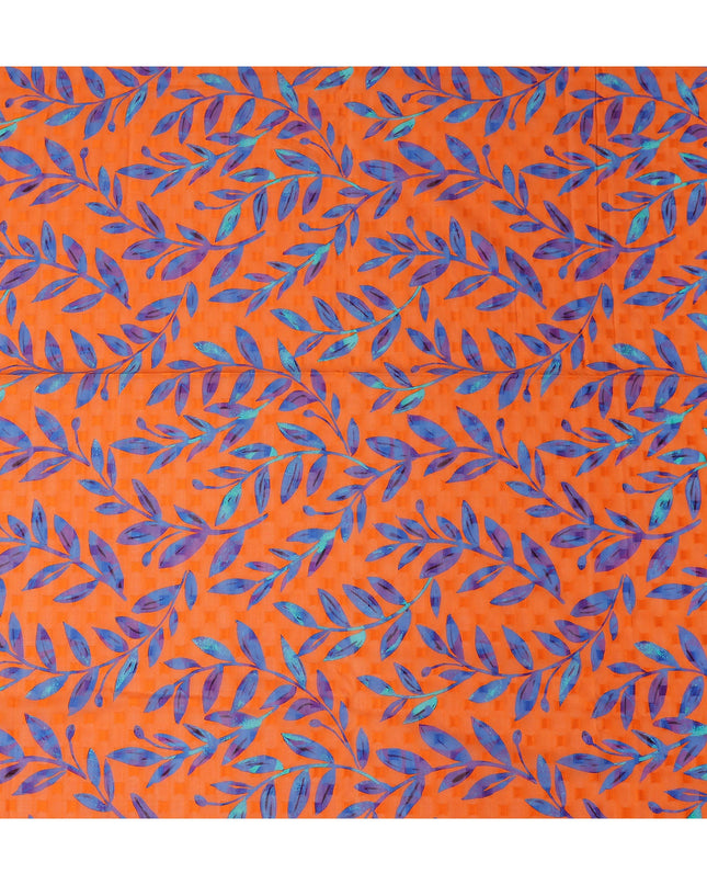 Orange Leaf Swiss Cotton Voile Sudanese Thobe