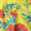 Yellow Floral Swiss Cotton Voile Sudanese Thobe