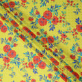 Yellow Floral Swiss Cotton Voile Sudanese Thobe