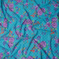 Blue Bouquet Swiss Cotton Voile Sudanese Thobe