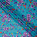 Blue Bouquet Swiss Cotton Voile Sudanese Thobe
