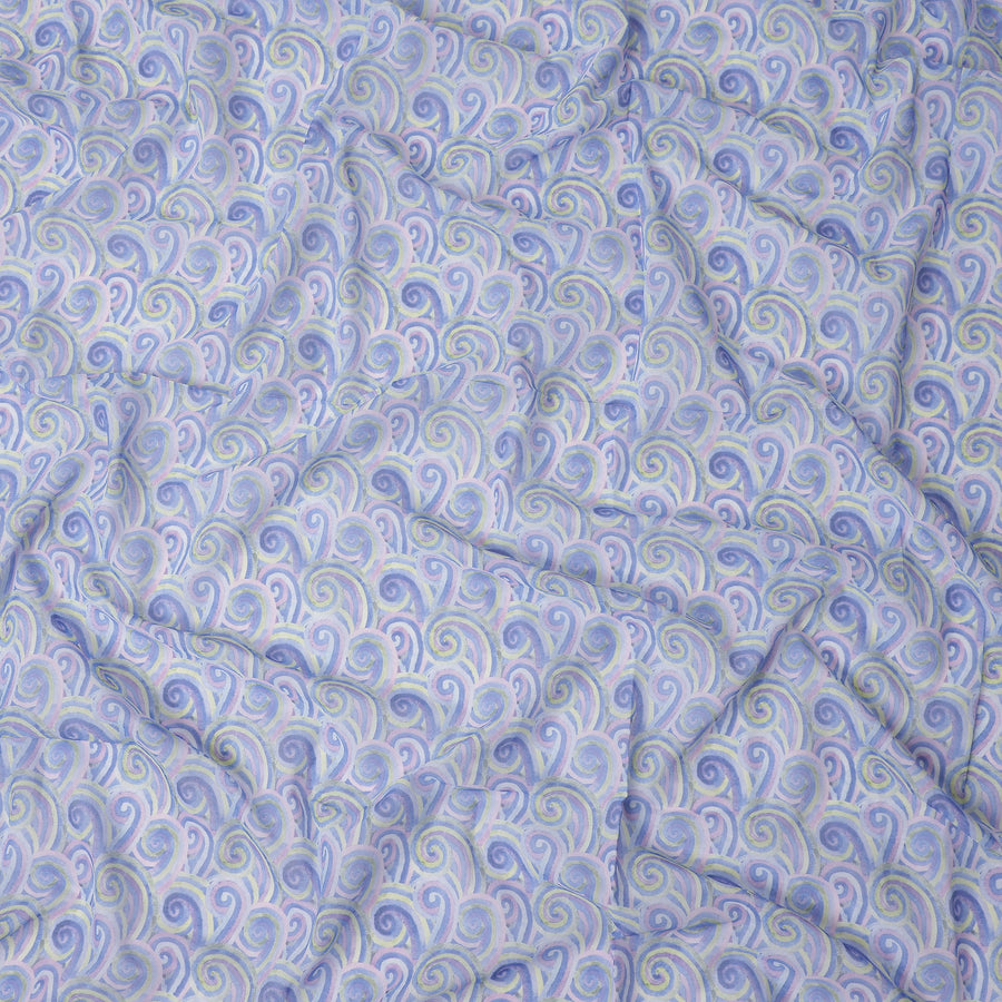 Periwinkle Blue Swiss Cotton Voile Thobe Fabric 140cm
