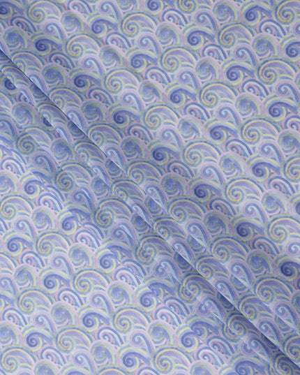 Periwinkle Blue Swiss Cotton Voile Thobe Fabric 140cm