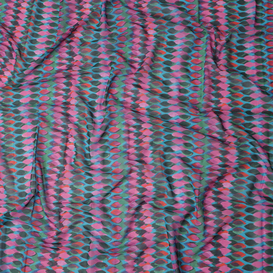 Rose Teal Swiss Cotton Voile Thobe Fabric 140cm