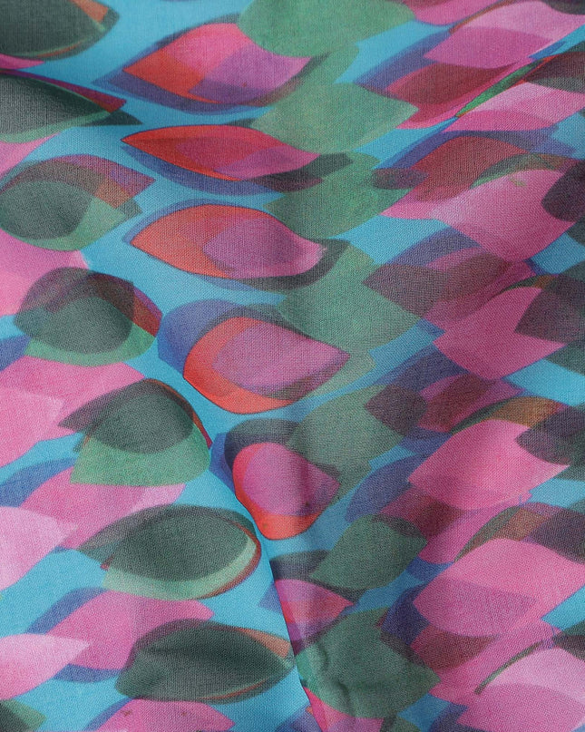 Rose Teal Swiss Cotton Voile Thobe Fabric 140cm