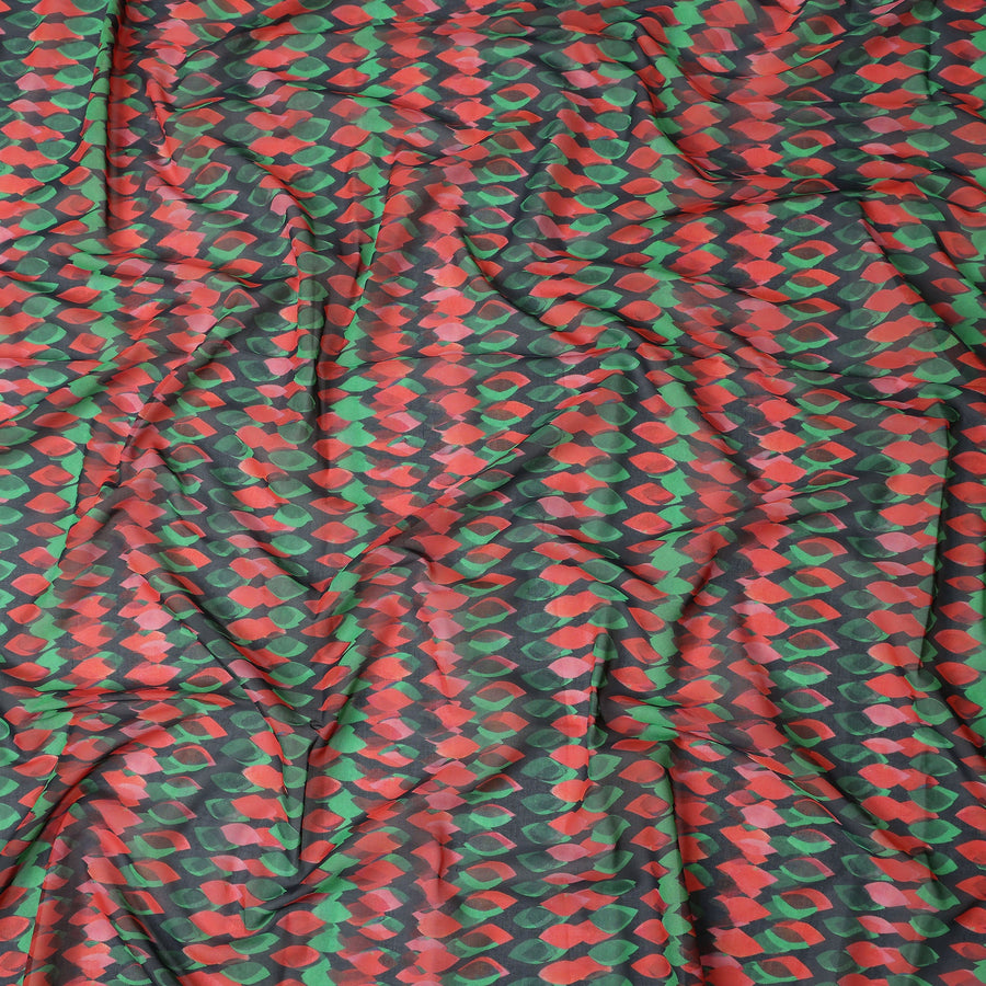 Crimson Forest Green Swiss Cotton Voile Thobe Fabric 140cm