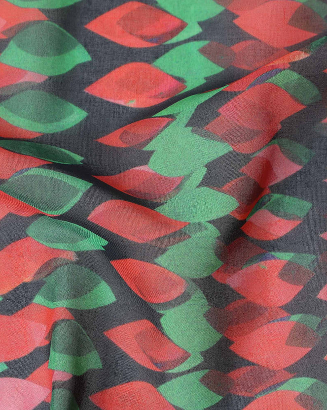 Crimson Forest Green Swiss Cotton Voile Thobe Fabric 140cm