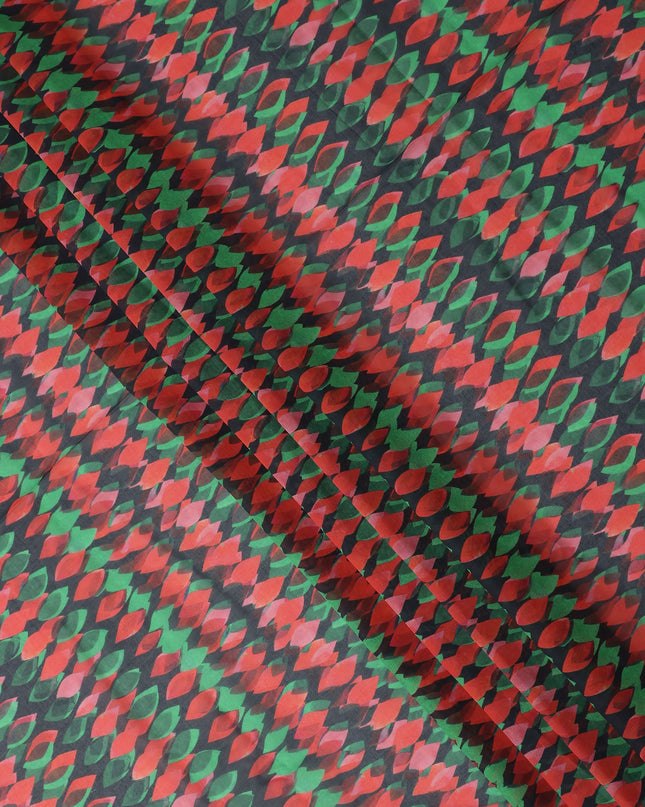 Crimson Forest Green Swiss Cotton Voile Thobe Fabric 140cm