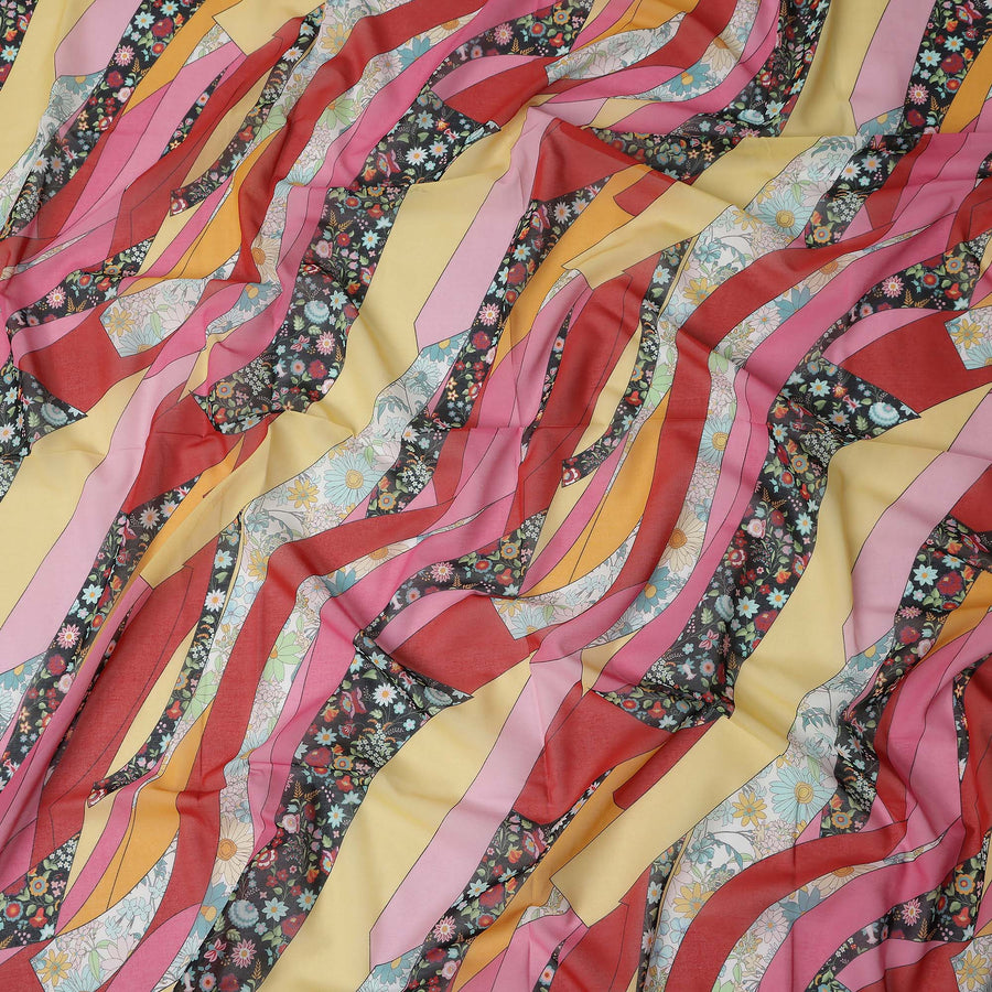 Sunset Multicolor Swiss Cotton Voile Thobe Fabric 140cm