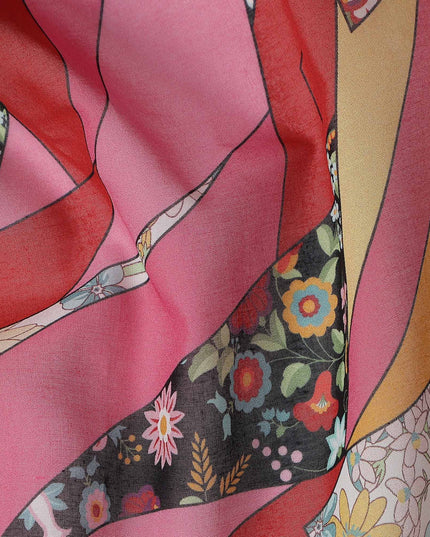 Sunset Multicolor Swiss Cotton Voile Thobe Fabric 140cm