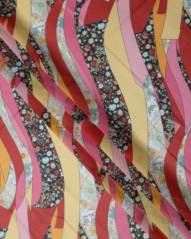Sunset Multicolor Swiss Cotton Voile Thobe Fabric 140cm