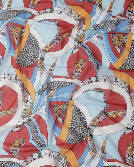 Ruby Cobalt Swiss Cotton Voile Thobe Fabric 140cm