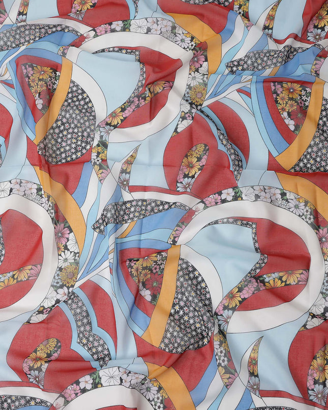 Ruby Cobalt Swiss Cotton Voile Thobe Fabric 140cm