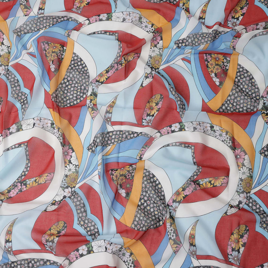 Ruby Cobalt Swiss Cotton Voile Thobe Fabric 140cm