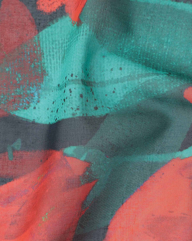 Crimson Teal Swiss Cotton Voile Thobe Fabric 140cm