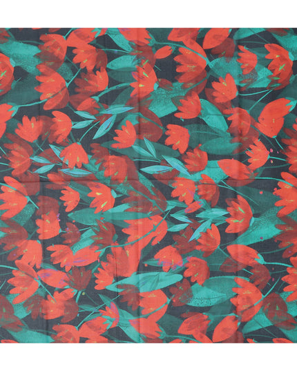 Crimson Teal Swiss Cotton Voile Thobe Fabric 140cm