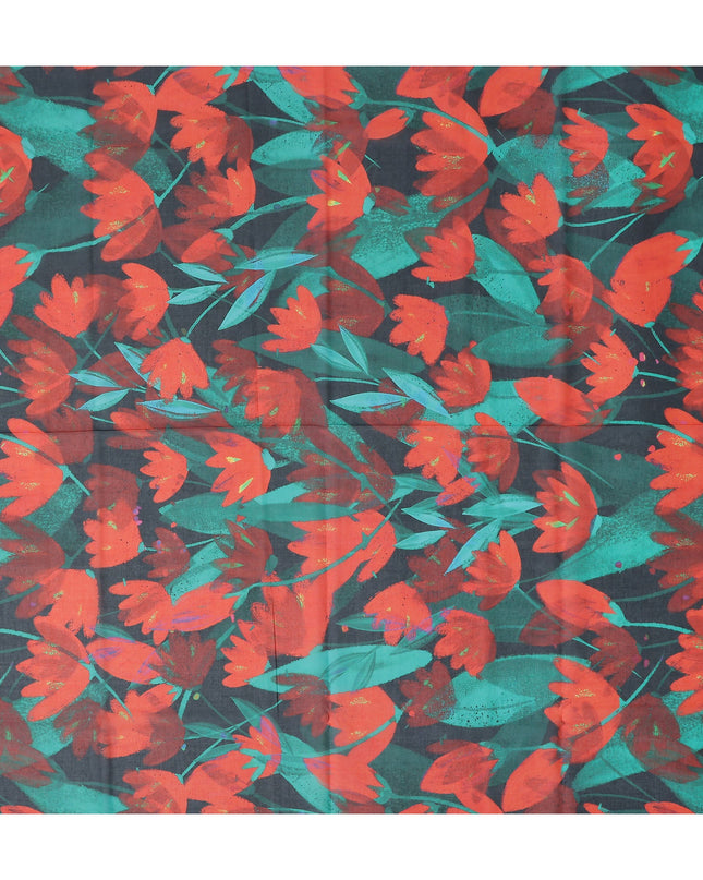 Crimson Teal Swiss Cotton Voile Thobe Fabric 140cm