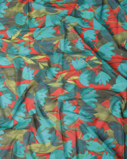 Coral Teal Swiss Cotton Voile Thobe Fabric 140cm