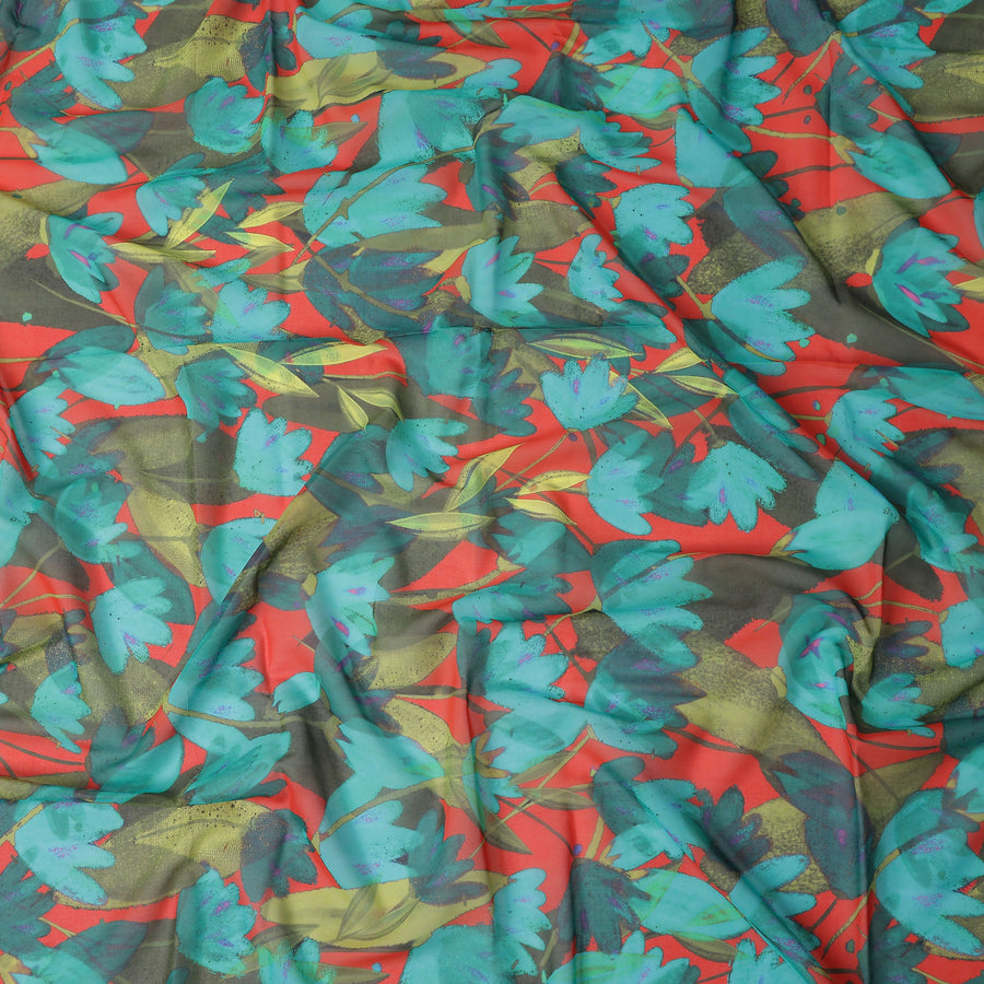 Coral Teal Swiss Cotton Voile Thobe Fabric 140cm