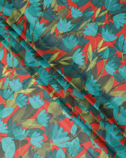 Coral Teal Swiss Cotton Voile Thobe Fabric 140cm
