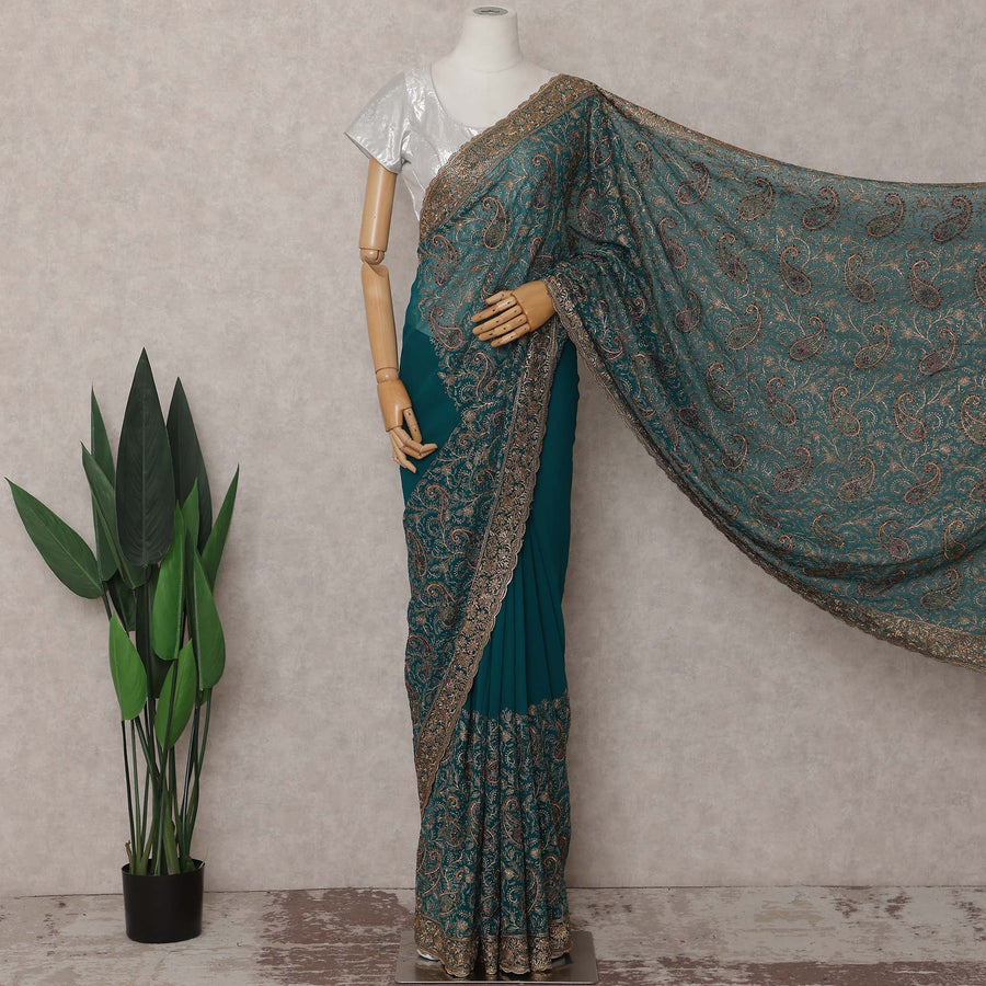 Green Georgette Saree 110cm | Regal