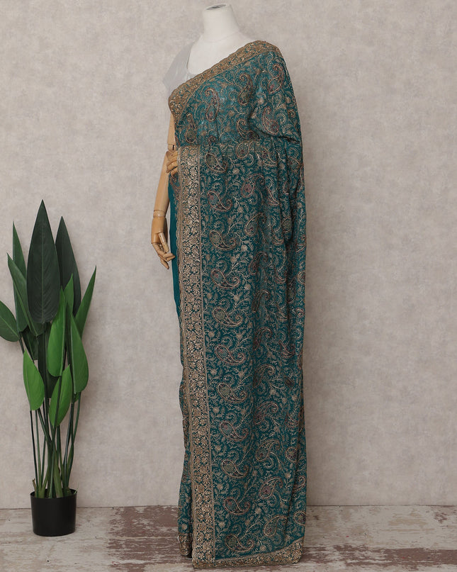 Green Georgette Saree 110cm | Regal