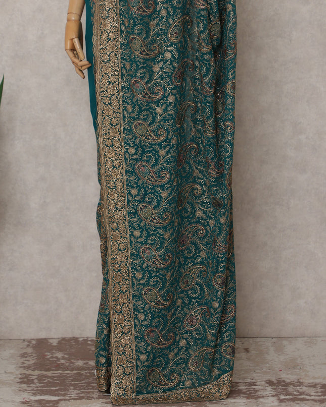 Green Georgette Saree 110cm | Regal