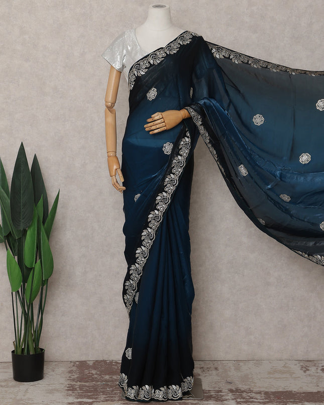 Blue Tissue Organza Saree 110cm | Regal