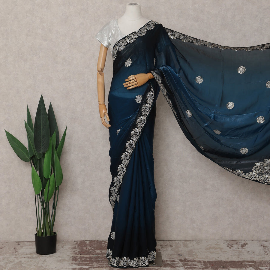 Blue Tissue Organza Saree 110cm | Regal