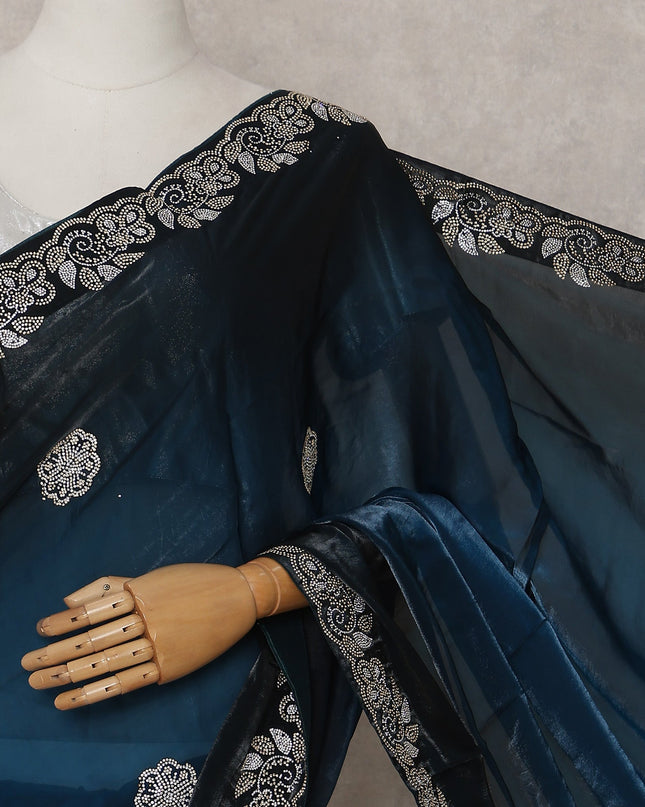 Blue Tissue Organza Saree 110cm | Regal