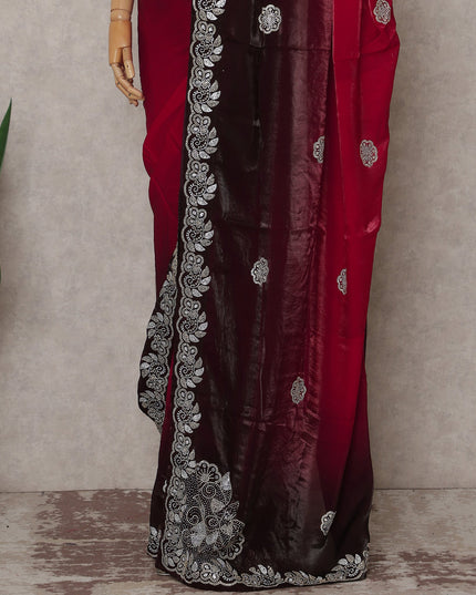 Red Tissue Organza Saree 110cm | Regal