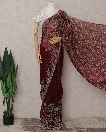 Red Organza Saree 110cm | Regal
