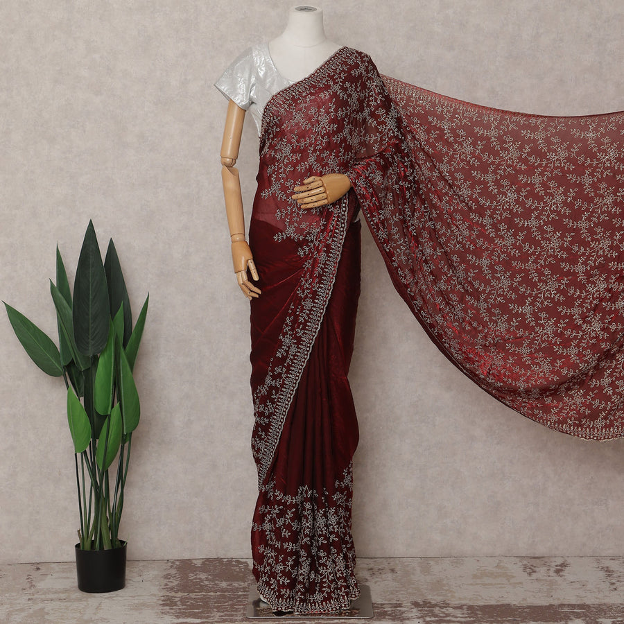 Red Organza Saree 110cm | Regal