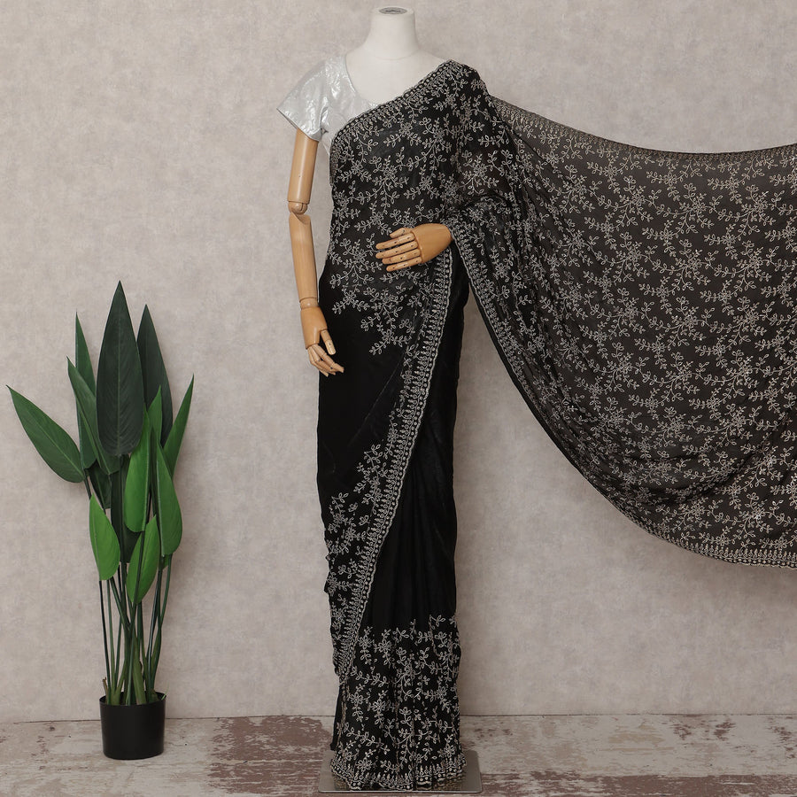 Black Organza Saree 110cm | Regal
