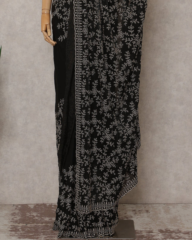 Black Organza Saree 110cm | Regal