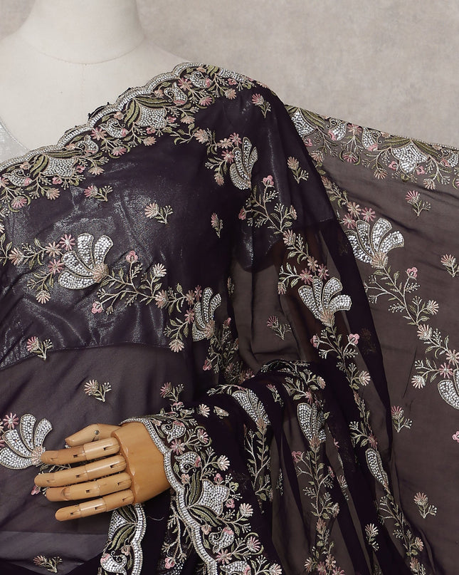 Purple Georgette Saree 110cm | Regal