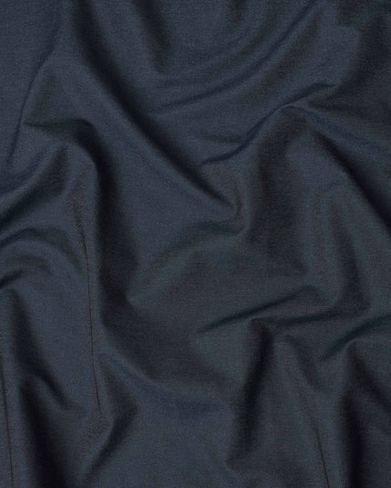 Steel Blue Blended Wool Suiting Fabric