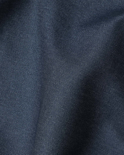 Steel Blue Blended Wool Suiting Fabric
