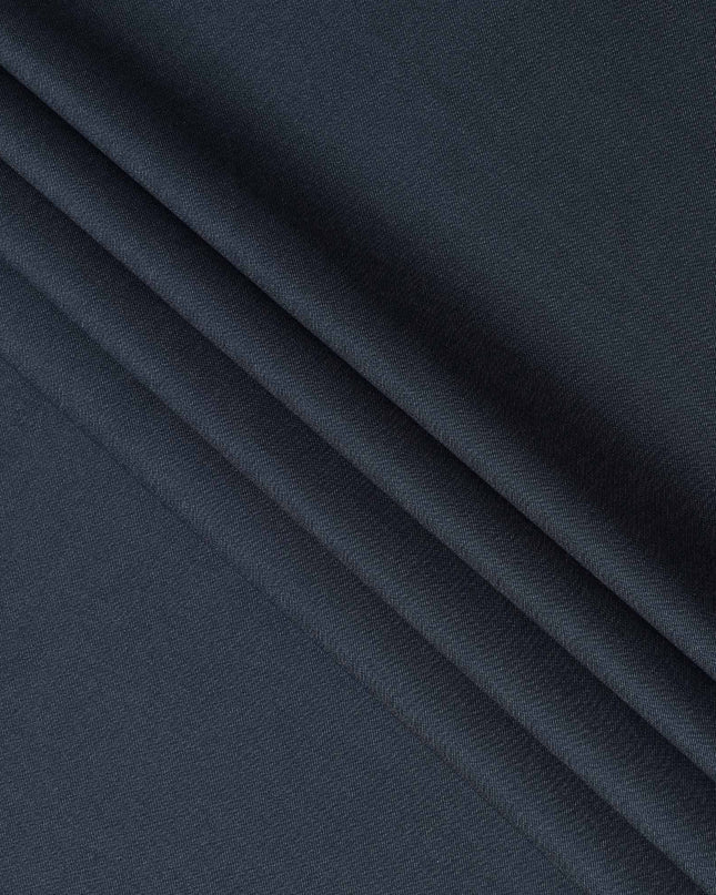 Steel Blue Blended Wool Suiting Fabric