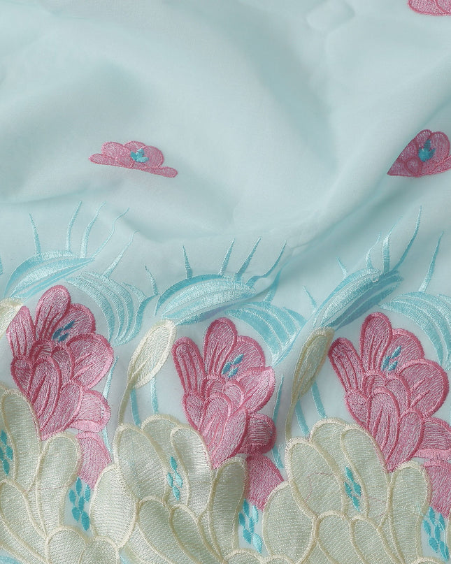 Powder Blue Cotton Voile Fabric 140cm | Regal Fabrics