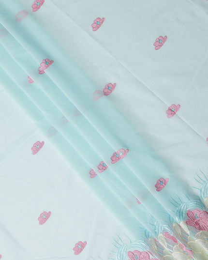 Powder Blue Cotton Voile Fabric 140cm | Regal Fabrics