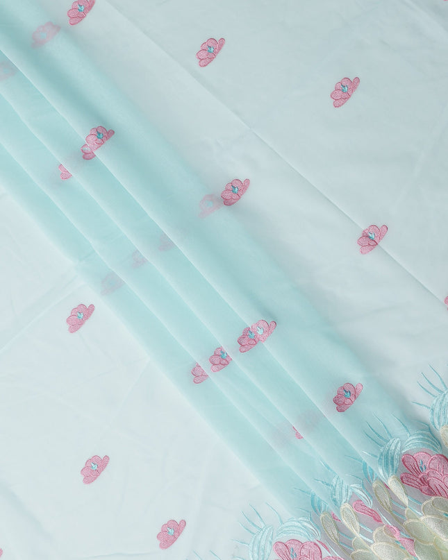 Powder Blue Cotton Voile Fabric 140cm | Regal Fabrics