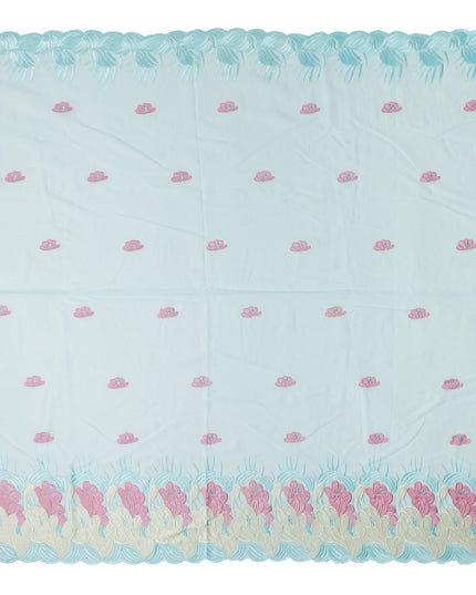 Powder Blue Cotton Voile Fabric 140cm | Regal Fabrics