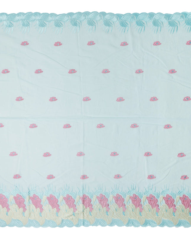 Powder Blue Cotton Voile Fabric 140cm | Regal Fabrics