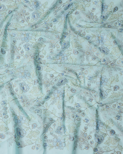 Seafoam Blue Cotton Voile Fabric 110cm | Regal Fabrics