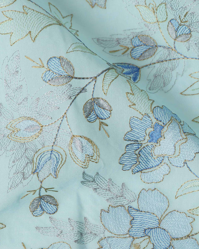 Seafoam Blue Cotton Voile Fabric 110cm | Regal Fabrics