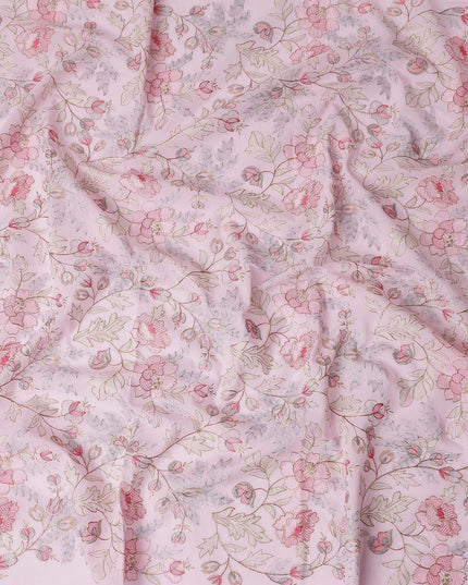 Pink Bouquet Premium Cotton Voile Fabric 110cm