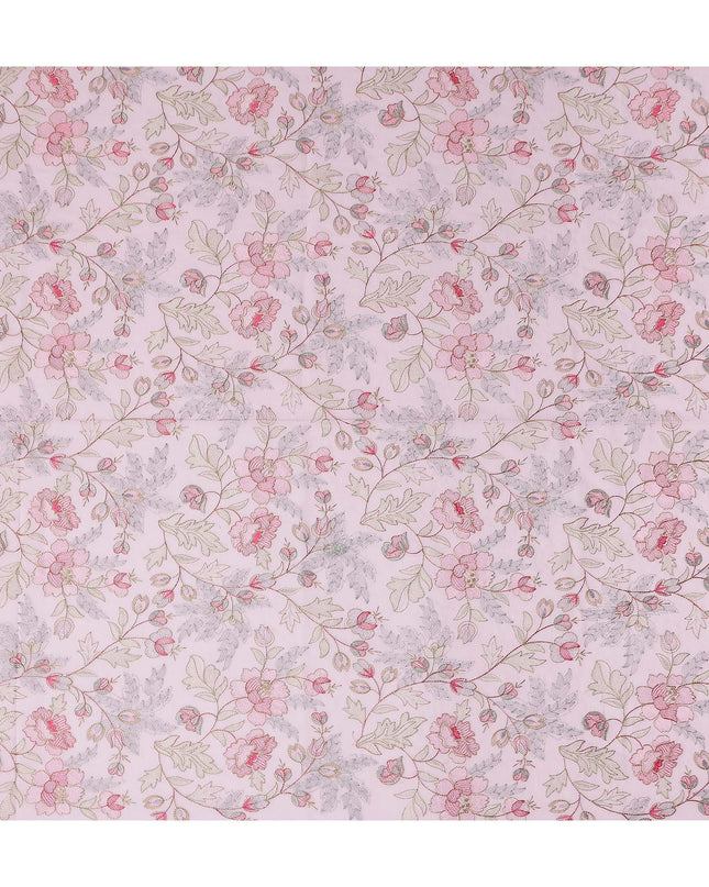 Pink Bouquet Premium Cotton Voile Fabric 110cm