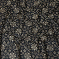Black Floral Premium Cotton Voile Fabric 110cm